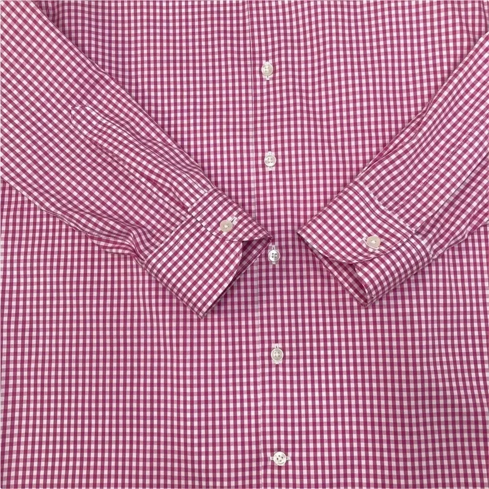 Charles Tyrwhitt Fuschia Plaid Shirt Sz: 16